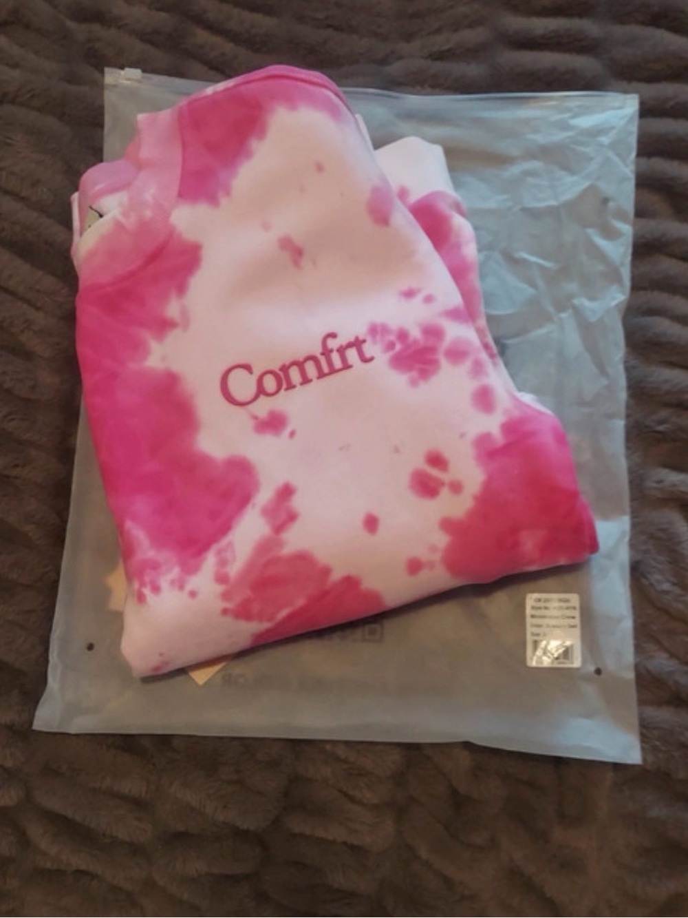 Comfirt Pink Tie-Dye Kids Pajama Top
